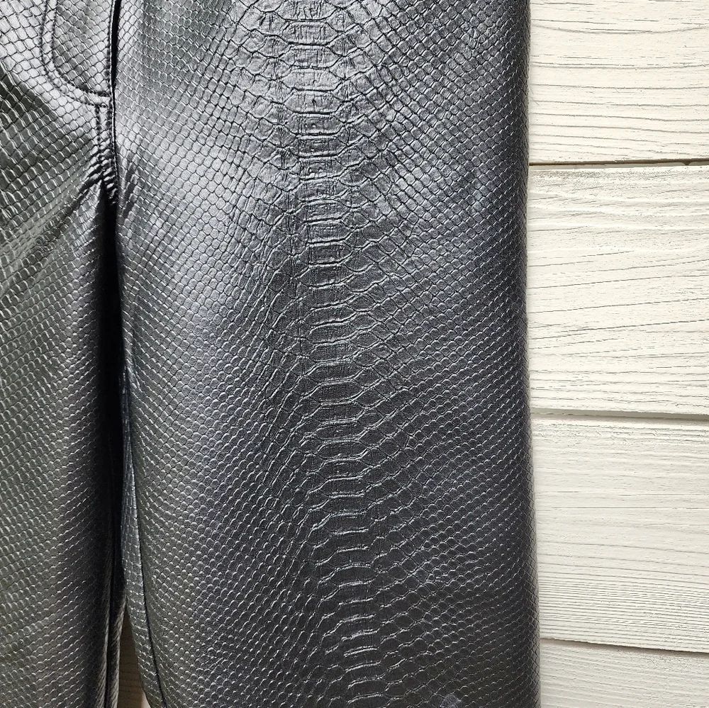 New Aritzia Wilfred The Melina Vegan Leather Pant Black Python - Picture 6 of 11